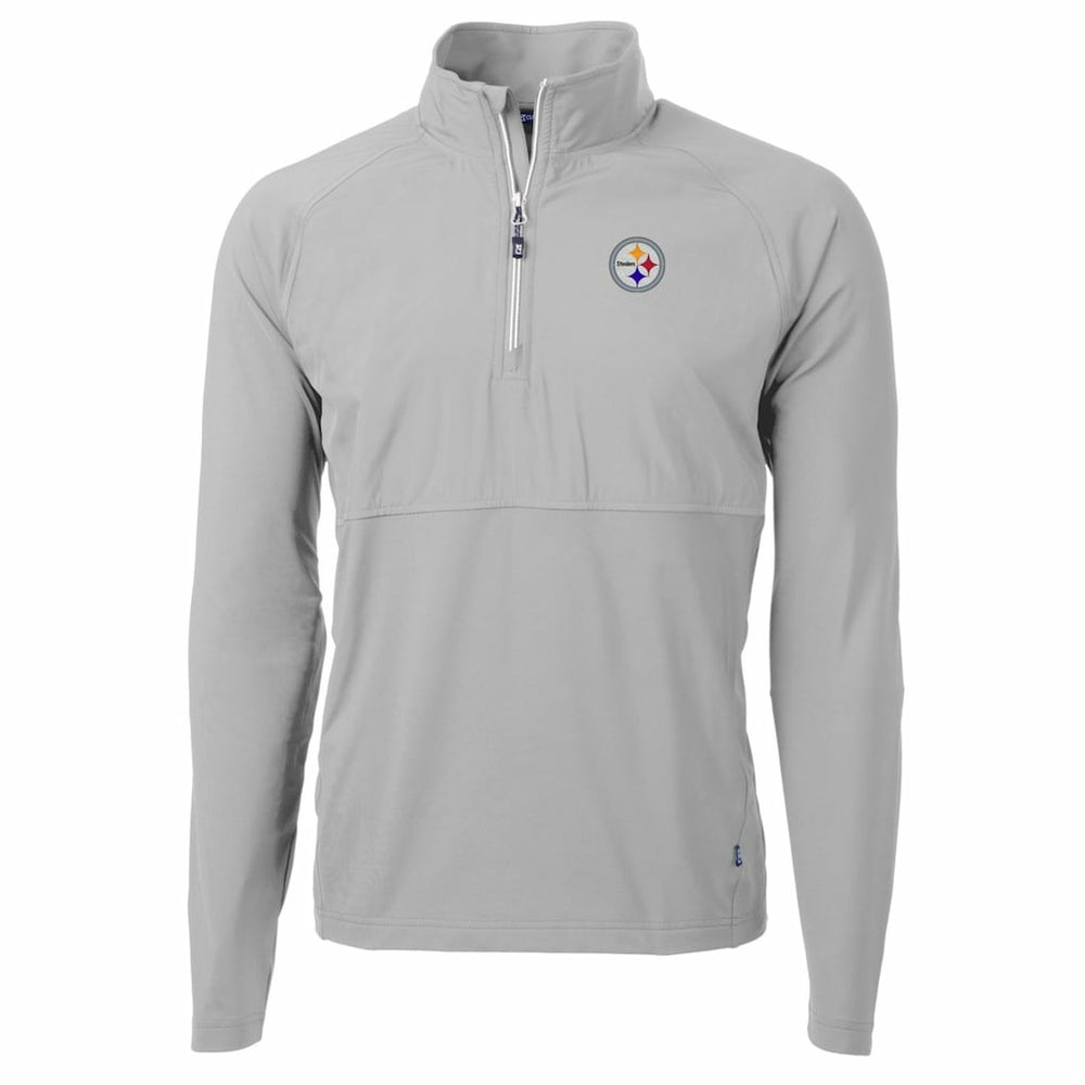 Pittsburgh Steelers  Cutter & Buck Adapt Eco Knit Hybrid Recycled Quarter-Zip Raglan Jacket