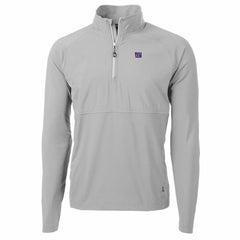 New York Giants  Cutter & Buck Adapt Eco Knit Hybrid Recycled Quarter-Zip Raglan Jacket