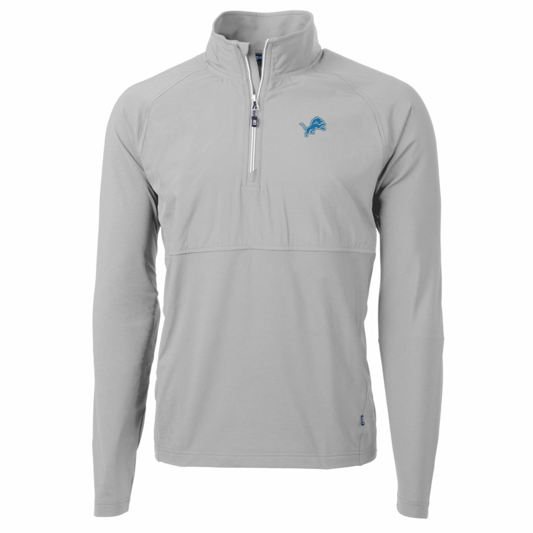 Detroit Lions  Cutter & Buck Adapt Eco Knit Hybrid Recycled Quarter-Zip Raglan Jacket