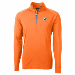 Miami Dolphins  Cutter & Buck Adapt Eco Knit Stretch Recycled Quarter-Zip Jacket