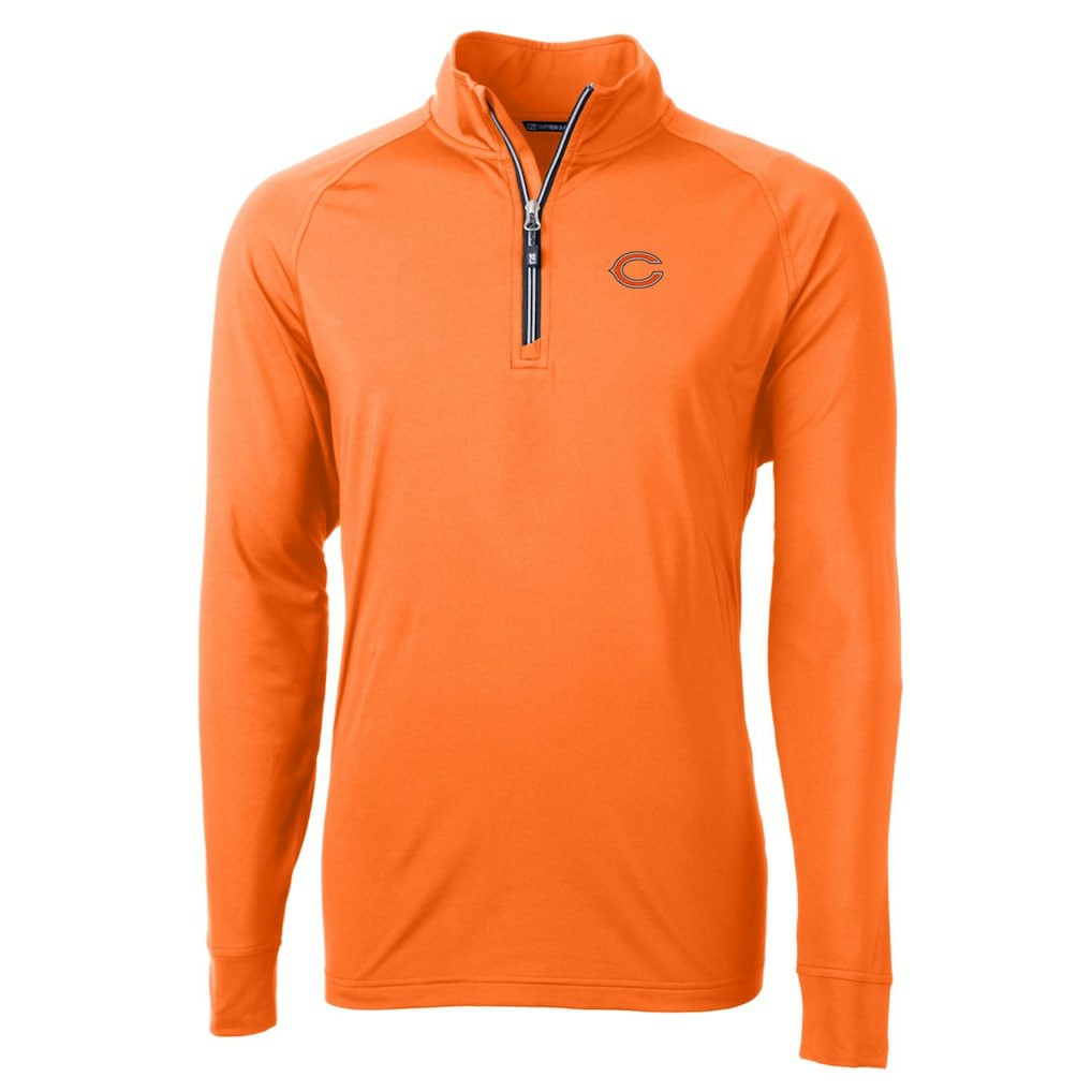 Chicago Bears  Cutter & Buck Adapt Eco Knit Stretch Recycled Quarter-Zip Jacket