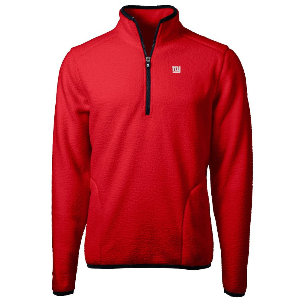 New York Giants  Cutter & Buck Cascade Eco Sherpa Fleece Quarter-Zip Pullover Jacket