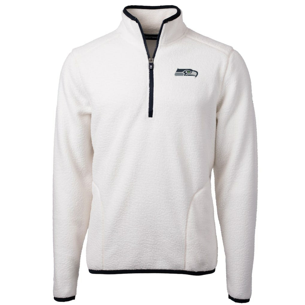 Seattle Seahawks  Cutter & Buck Cascade Eco Sherpa Fleece Quarter-Zip Pullover Jacket