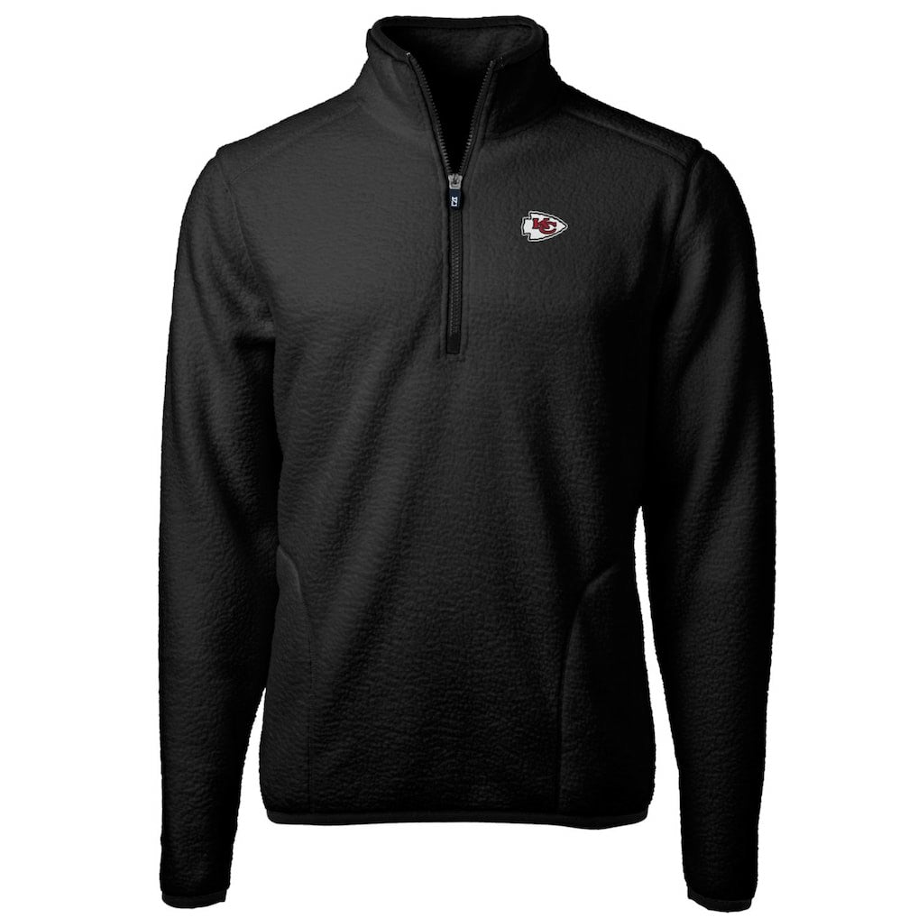 Kansas City Chiefs  Cutter & Buck Big & Tall Cascade Eco Sherpa Fleece Quarter-Zip Pullover Jacket