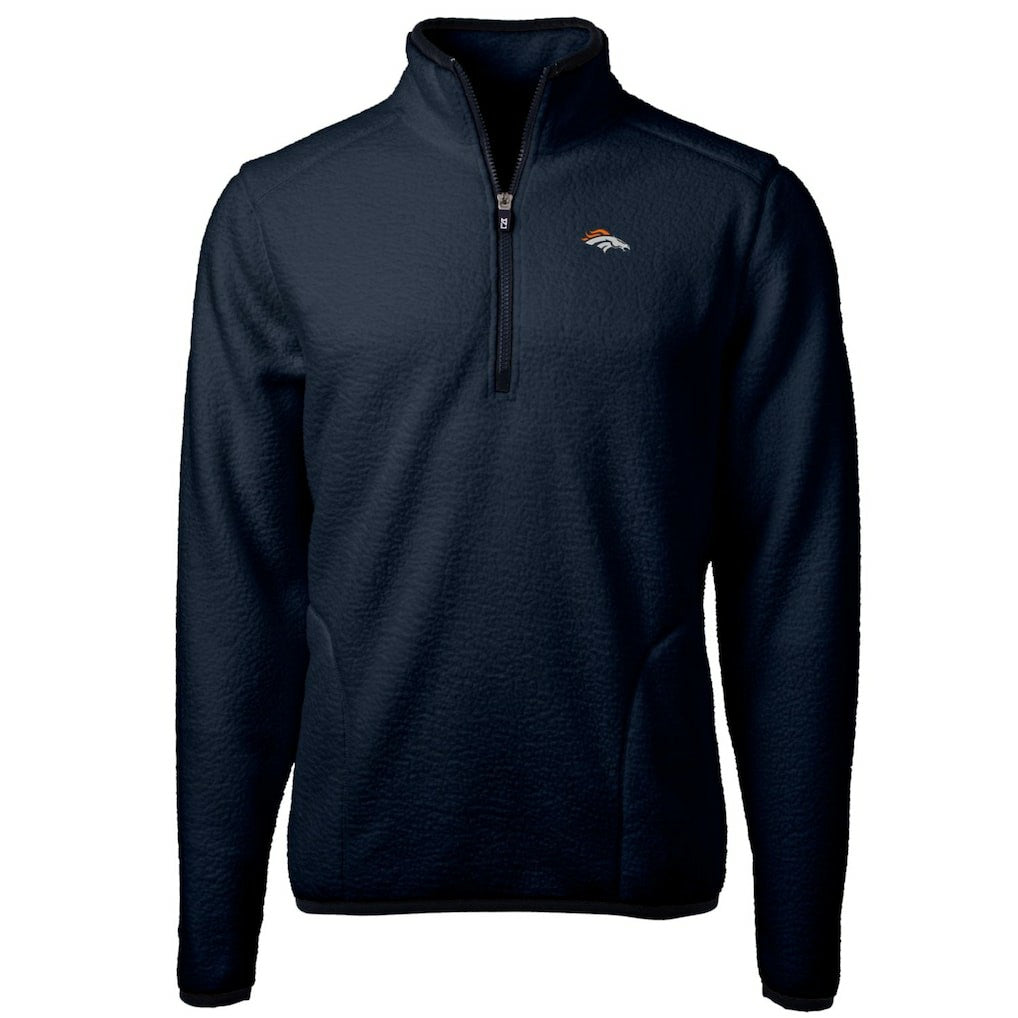 Denver Broncos  Cutter & Buck Big & Tall Cascade Eco Sherpa Fleece Quarter-Zip Pullover Jacket