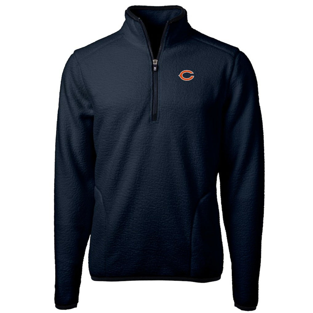 Chicago Bears  Cutter & Buck Big & Tall Cascade Eco Sherpa Fleece Quarter-Zip Pullover Jacket