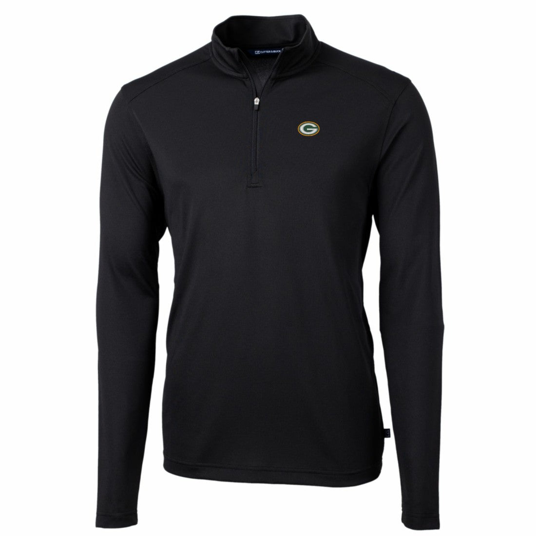 Green Bay Packers  Cutter & Buck Big & Tall Virtue Eco Pique Quarter-Zip Pullover Jacket