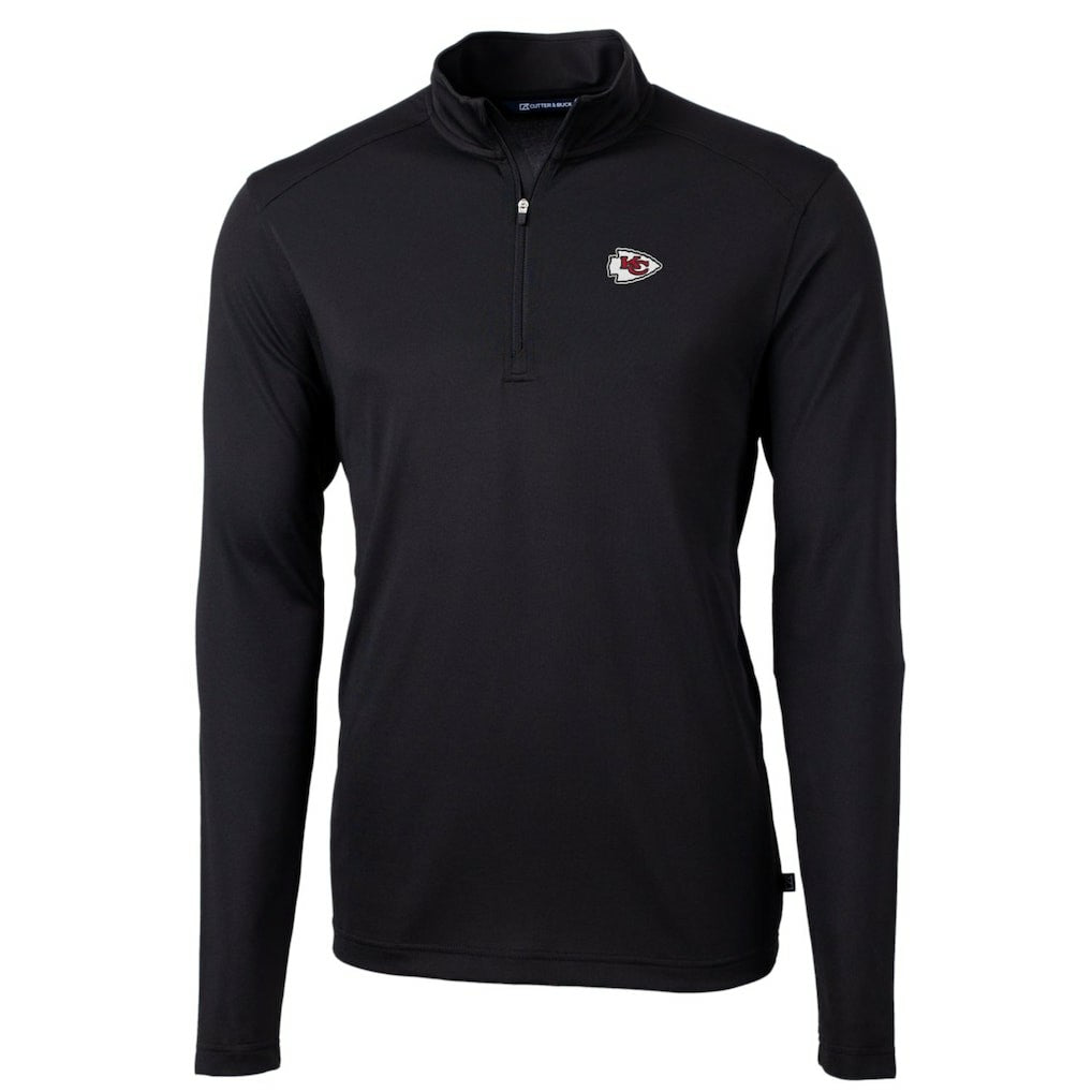 Kansas City Chiefs  Cutter & Buck Big & Tall Virtue Eco Pique Quarter-Zip Pullover Jacket