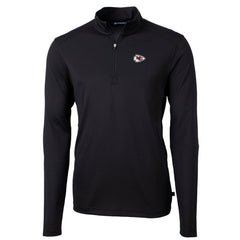 Kansas City Chiefs  Cutter & Buck Big & Tall Virtue Eco Pique Quarter-Zip Pullover Jacket
