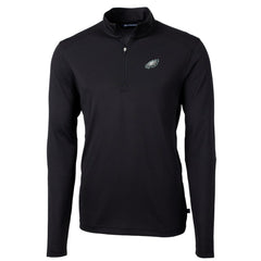 Philadelphia Eagles  Cutter & Buck Big & Tall Virtue Eco Pique Quarter-Zip Pullover Jacket
