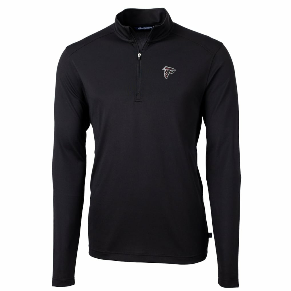 Atlanta Falcons  Cutter & Buck Big & Tall Virtue Eco Pique Quarter-Zip Pullover Jacket