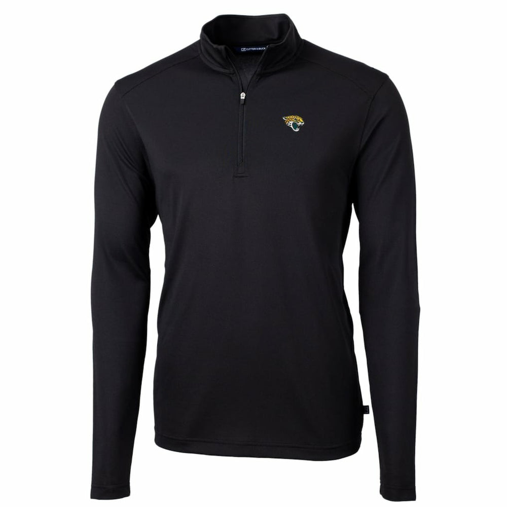 Jacksonville Jaguars  Cutter & Buck Big & Tall Virtue Eco Pique Quarter-Zip Pullover Jacket