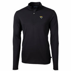 Jacksonville Jaguars  Cutter & Buck Big & Tall Virtue Eco Pique Quarter-Zip Pullover Jacket