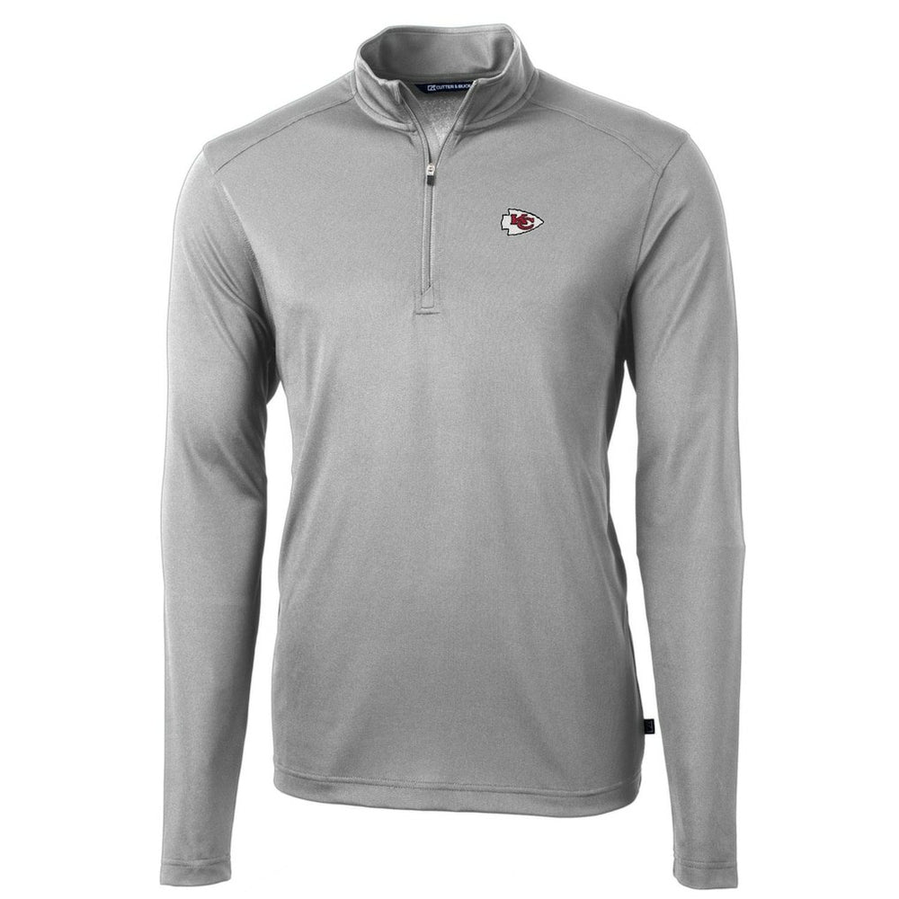 Kansas City Chiefs  Cutter & Buck Big & Tall Virtue Eco Pique Quarter-Zip Pullover Jacket
