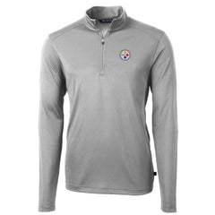 Pittsburgh Steelers  Cutter & Buck Big & Tall Virtue Eco Pique Quarter-Zip Pullover Jacket