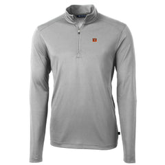 Cincinnati Bengals  Cutter & Buck Big & Tall Virtue Eco Pique Quarter-Zip Pullover Jacket