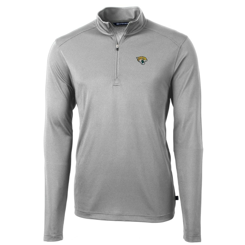 Jacksonville Jaguars  Cutter & Buck Big & Tall Virtue Eco Pique Quarter-Zip Pullover Jacket