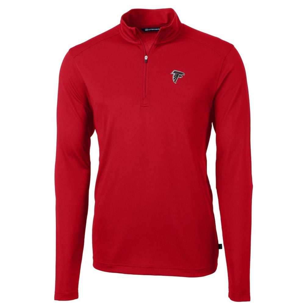 Atlanta Falcons  Cutter & Buck Big & Tall Virtue Eco Pique Quarter-Zip Pullover Jacket