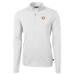 Chicago Bears  Cutter & Buck Big & Tall Virtue Eco Pique Quarter-Zip Pullover Jacket
