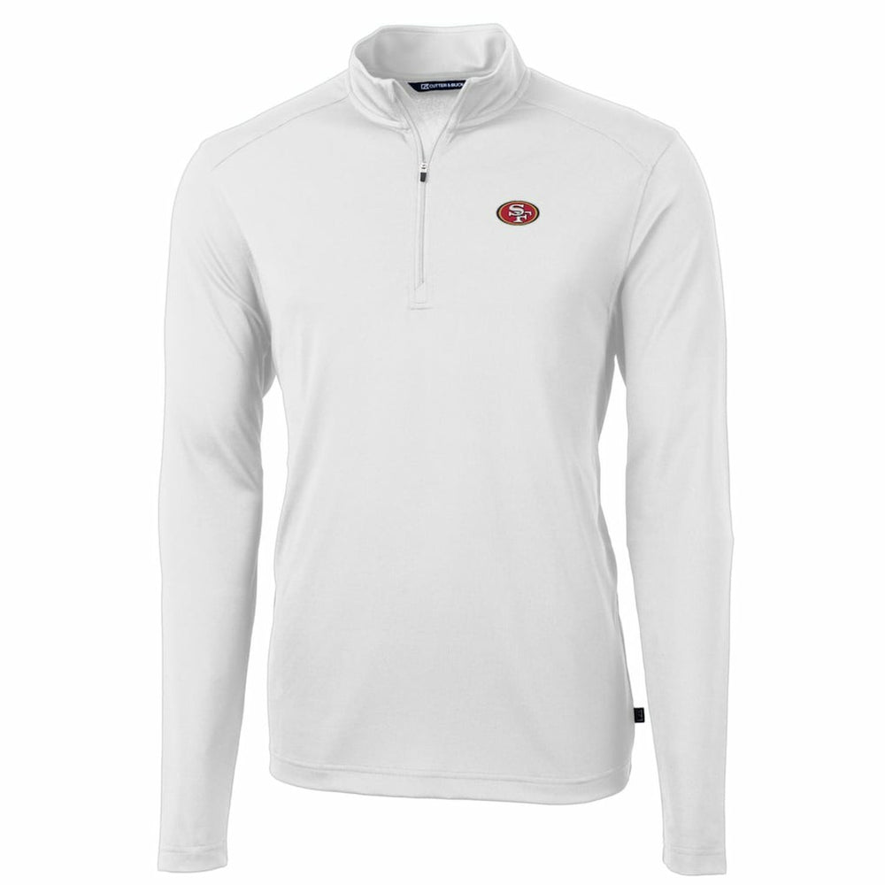 San Francisco 49ers  Cutter & Buck Big & Tall Virtue Eco Pique Quarter-Zip Pullover Jacket