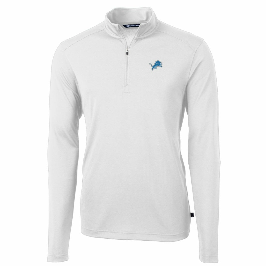 Detroit Lions  Cutter & Buck Big & Tall Virtue Eco Pique Quarter-Zip Pullover Jacket
