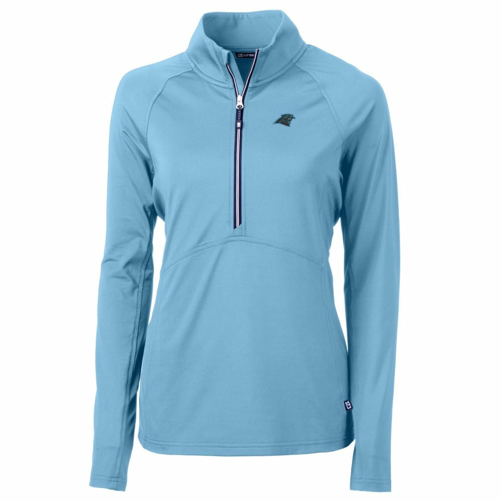 Carolina Panthers  Cutter & Buck Women's Adapt Eco Knit Stretch Recycled Half-Zip Pullover Top