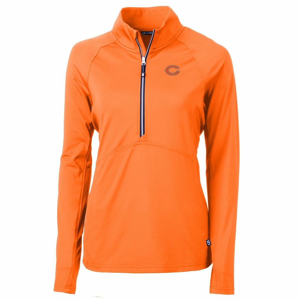 Chicago Bears  Cutter & Buck Women's Adapt Eco Knit Stretch Recycled Half-Zip Pullover Top
