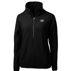 New York Jets  Cutter & Buck Women's Cascade Eco Sherpa Fleece Half-Zip Pullover Jacket