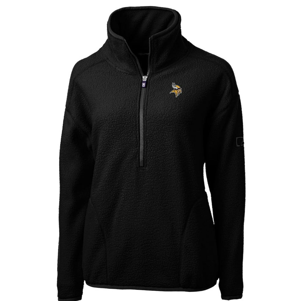Minnesota Vikings  Cutter & Buck Women's Cascade Eco Sherpa Fleece Half-Zip Pullover Jacket