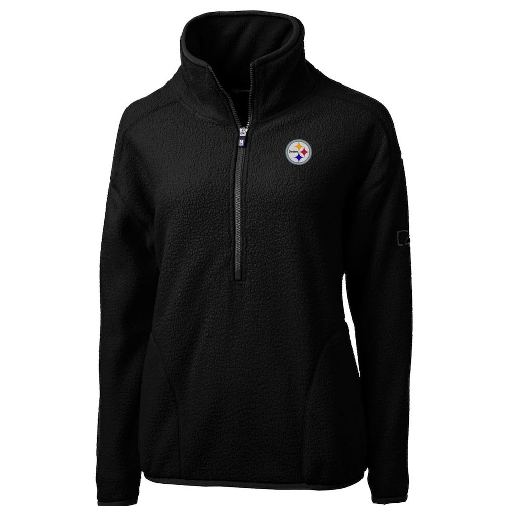 Pittsburgh Steelers  Cutter & Buck Women's Cascade Eco Sherpa Fleece Half-Zip Pullover Jacket