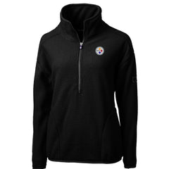Pittsburgh Steelers  Cutter & Buck Women's Cascade Eco Sherpa Fleece Half-Zip Pullover Jacket