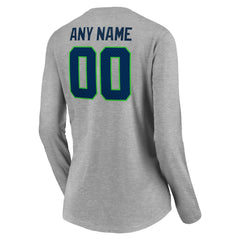 Seattle Seahawks  Women's Team Authentic Custom Long Sleeve V-Neck T-Shirt