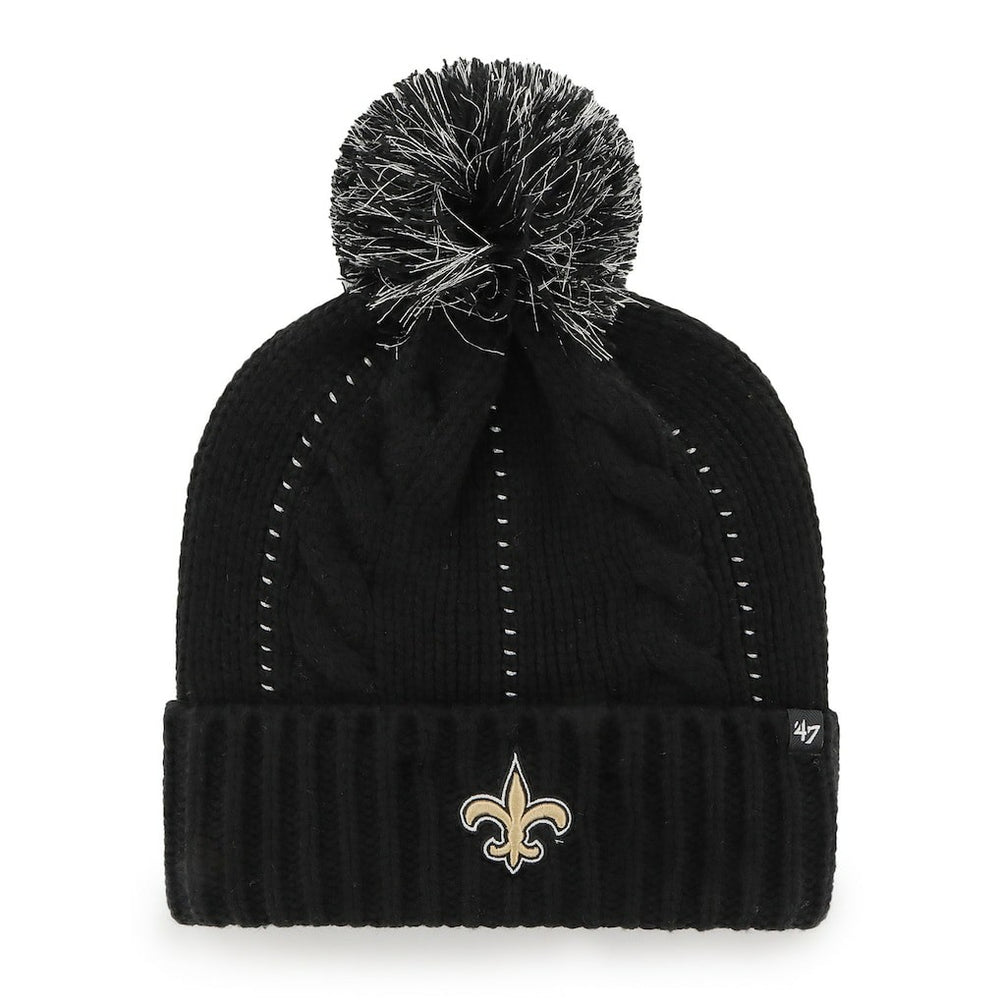 New Orleans Saints 47 brand '47 Women's Bauble Cuffed Knit Hat with Pom