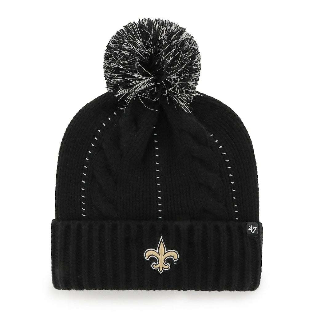 New Orleans Saints 47 brand '47 Women's Bauble Cuffed Knit Hat with Pom