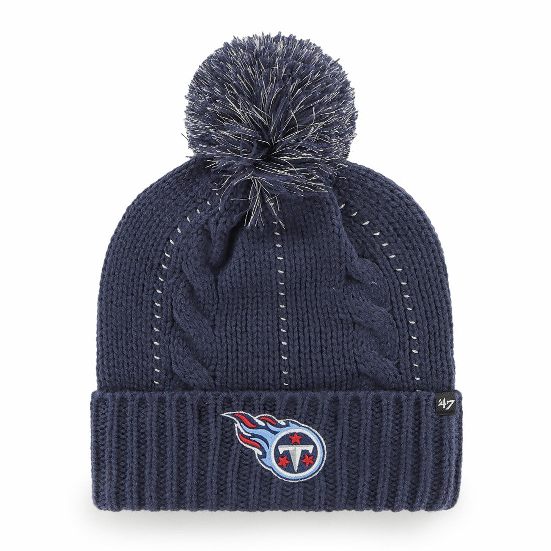 Tennessee Titans 47 brand '47 Women's Bauble Cuffed Knit Hat with Pom