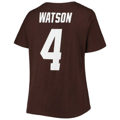 Cleveland Browns Fanatics Deshaun Watson  Women's Plus Size Player Name & Number V-Neck T-Shirt