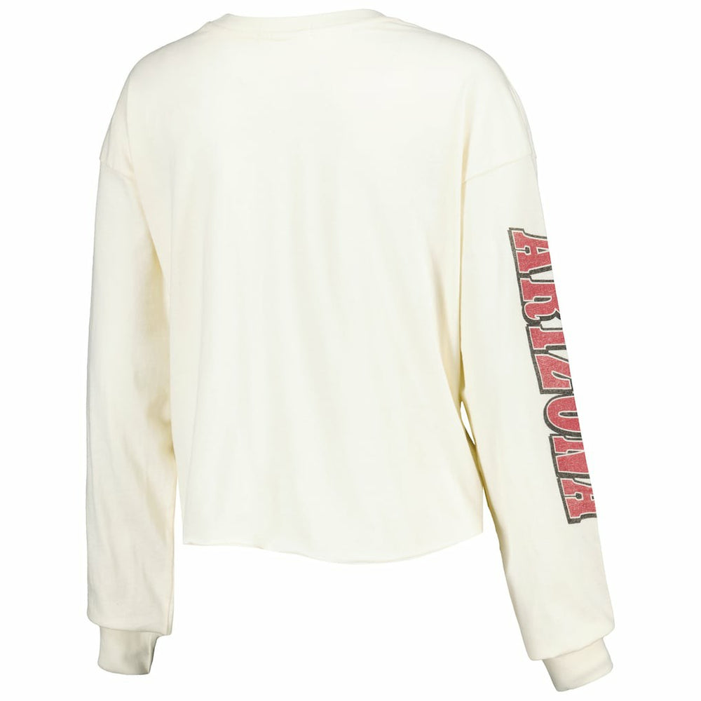 Arizona Cardinals 47 brand '47 Women's Brush Back Parkway Cropped Lightweight Long Sleeve T-Shirt