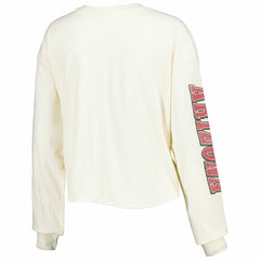 Arizona Cardinals 47 brand '47 Women's Brush Back Parkway Cropped Lightweight Long Sleeve T-Shirt