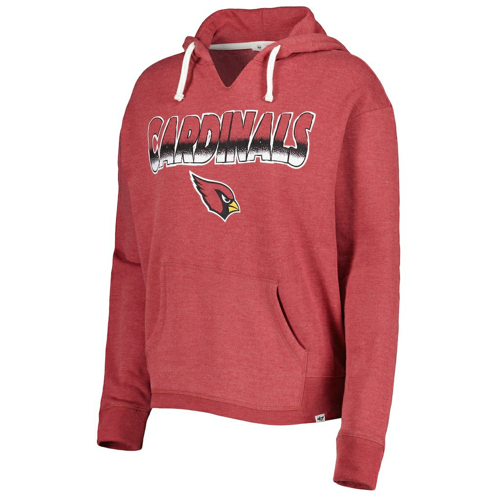 Arizona Cardinals 47 brand '47 Women's Color Rise Kennedy Notch Neck Pullover Hoodie
