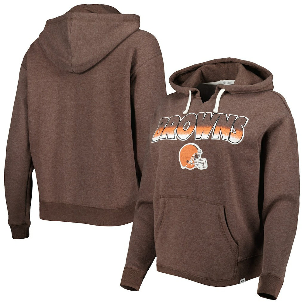 Cleveland Browns 47 brand '47 Women's Color Rise Kennedy Pullover Hoodie