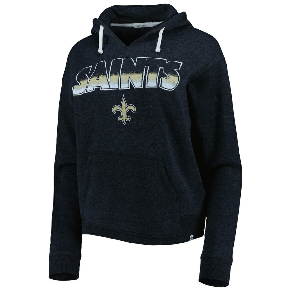 New Orleans Saints 47 brand '47 Women's Color Rise Kennedy Notch Neck Pullover Hoodie