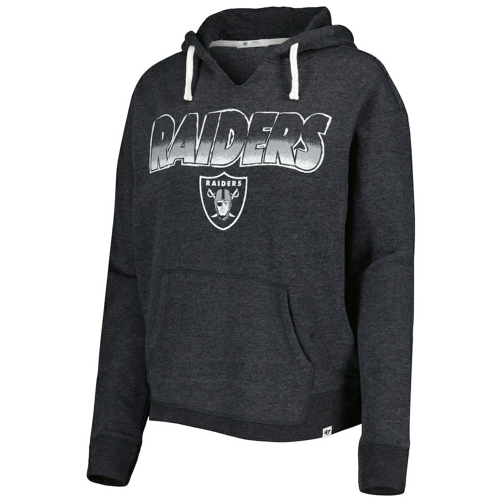 Las Vegas Raiders 47 brand '47 Women's Color Rise Kennedy Notch Neck Pullover Hoodie