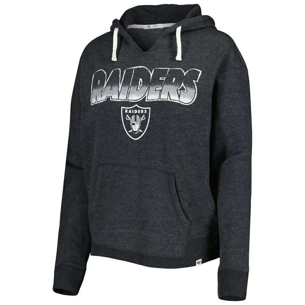 Las Vegas Raiders 47 brand '47 Women's Color Rise Kennedy Notch Neck Pullover Hoodie