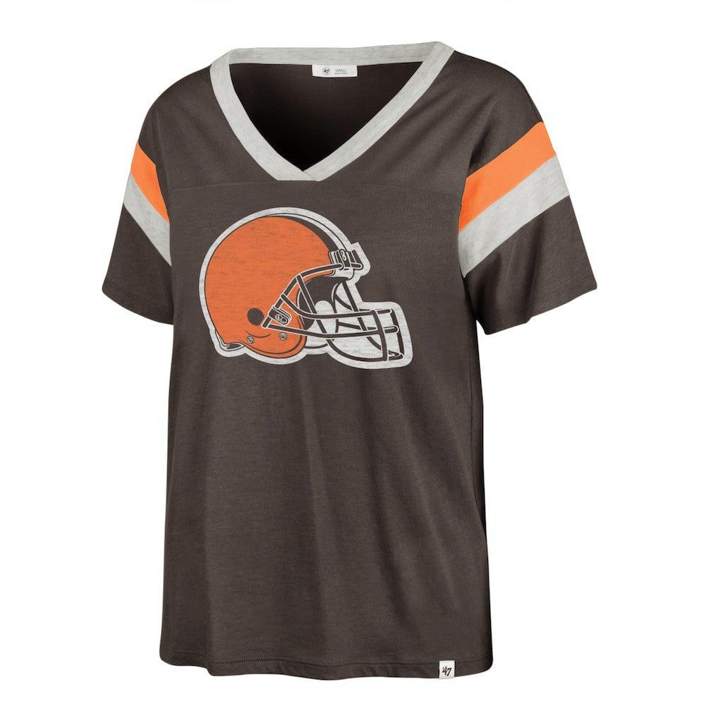 Cleveland Browns 47 brand '47 Women's Phoenix V-Neck T-Shirt
