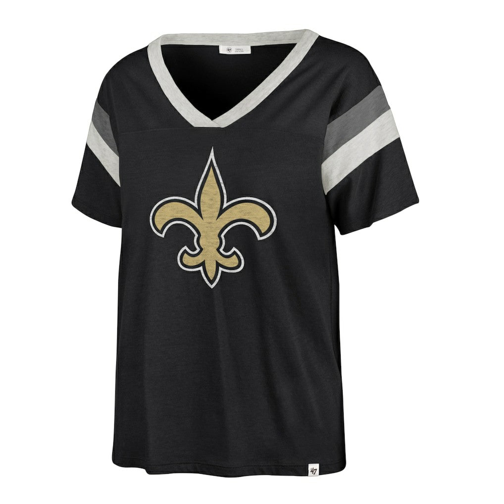 New Orleans Saints 47 brand '47 Women's Phoenix V-Neck T-Shirt