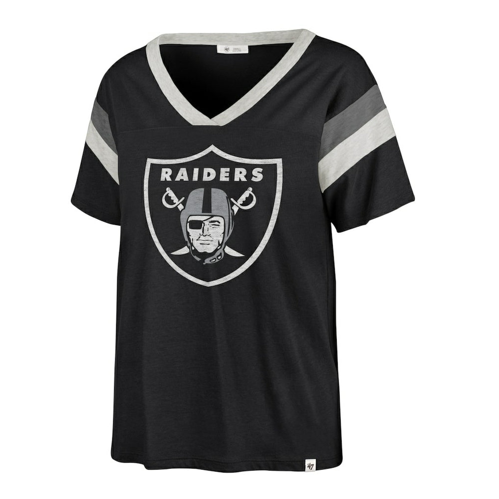 Las Vegas Raiders 47 brand '47 Women's Phoenix V-Neck T-Shirt