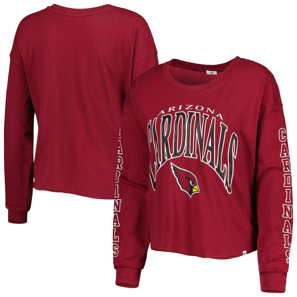 Arizona Cardinals 47 brand '47 Women's Skyler Parkway Cropped Long Sleeve T-Shirt