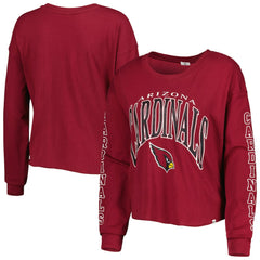Arizona Cardinals 47 brand '47 Women's Skyler Parkway Cropped Long Sleeve T-Shirt
