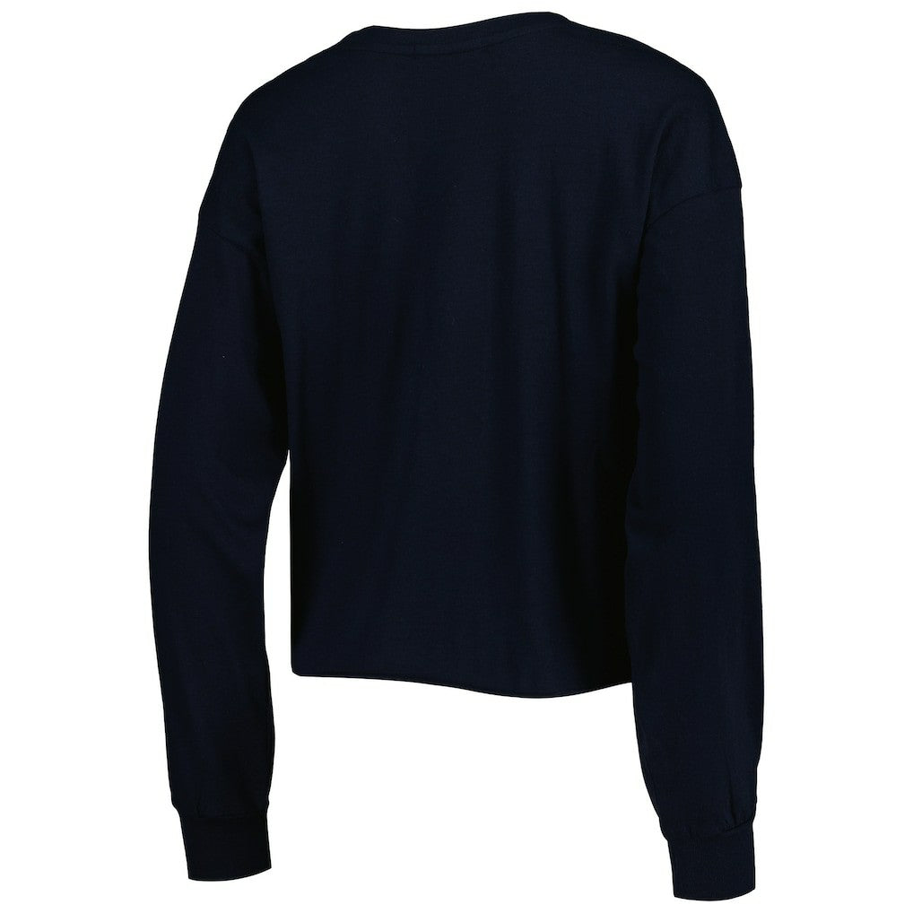 New Orleans Saints 47 brand '47 Women's Skyler Parkway Cropped Long Sleeve T-Shirt