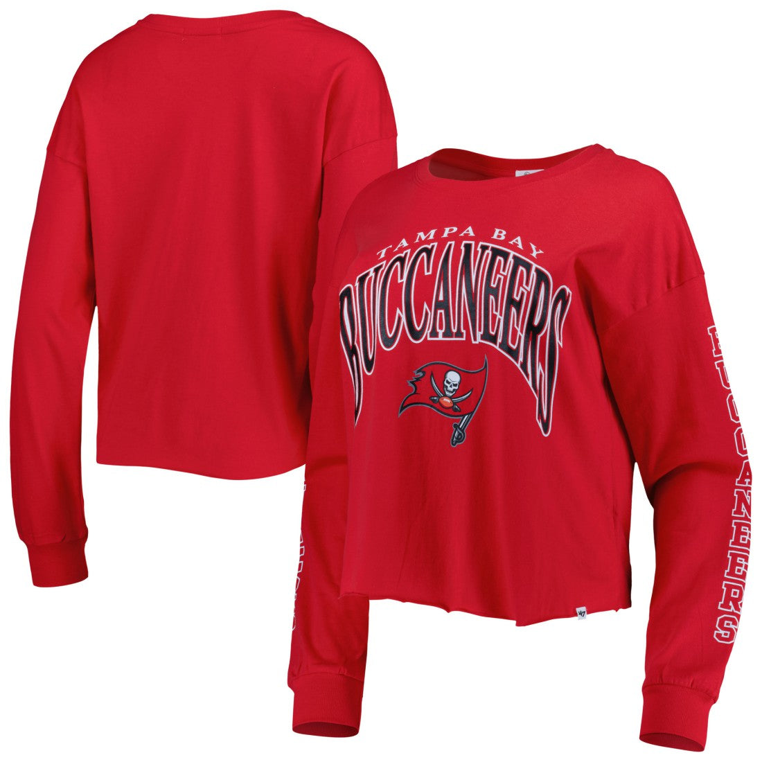 Tampa Bay Buccaneers 47 brand '47 Women's Skyler Parkway Cropped Long Sleeve T-Shirt